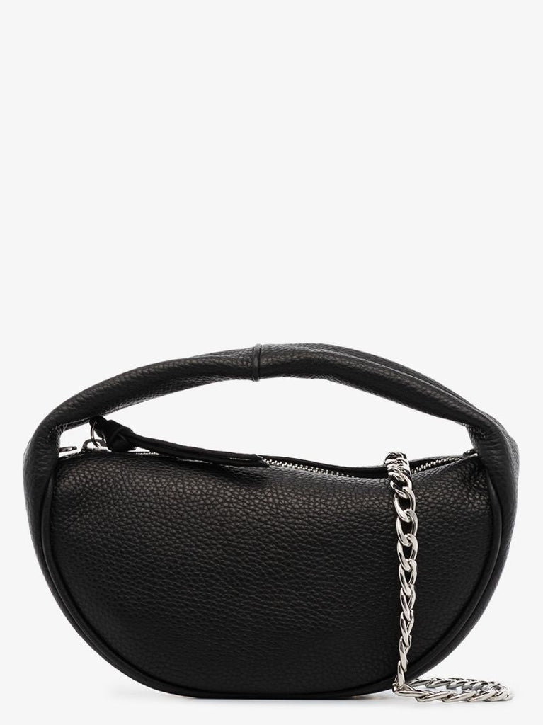 Black Baby Cush Leather Shoulder Bag