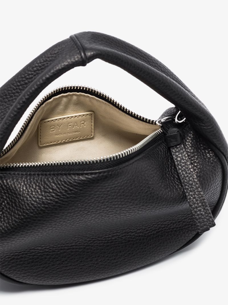 Black Baby Cush Leather Shoulder Bag