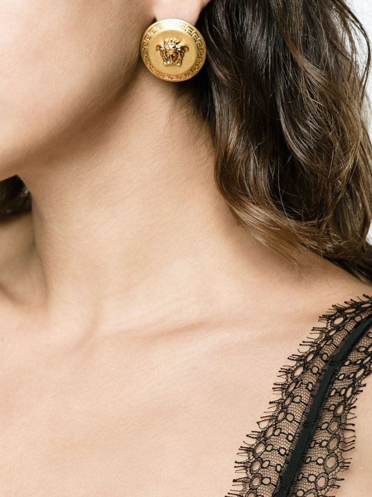 Gold-tone Tribute Medusa Stud Earrings