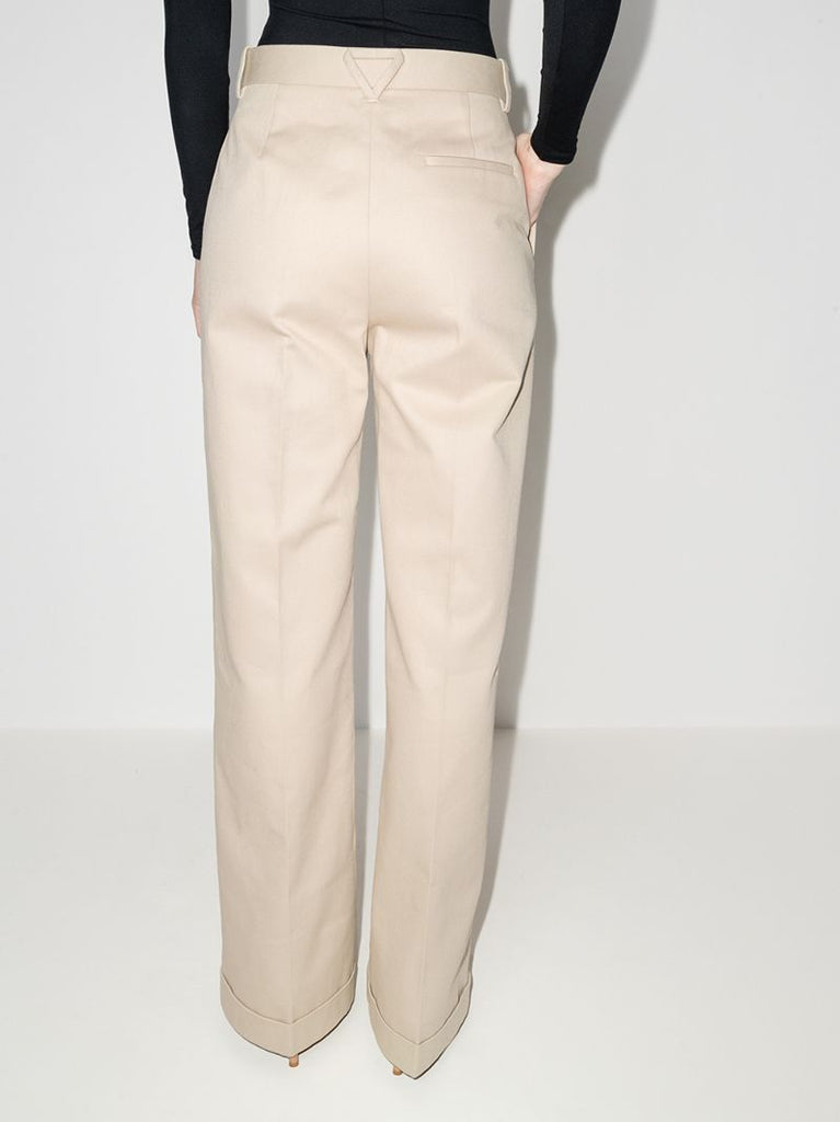 Wide Leg Cotton Trousers