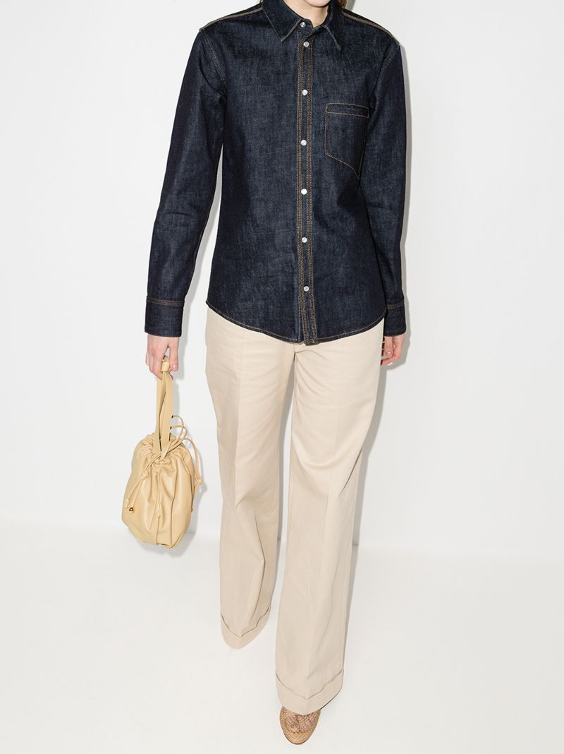 Wide Leg Cotton Trousers