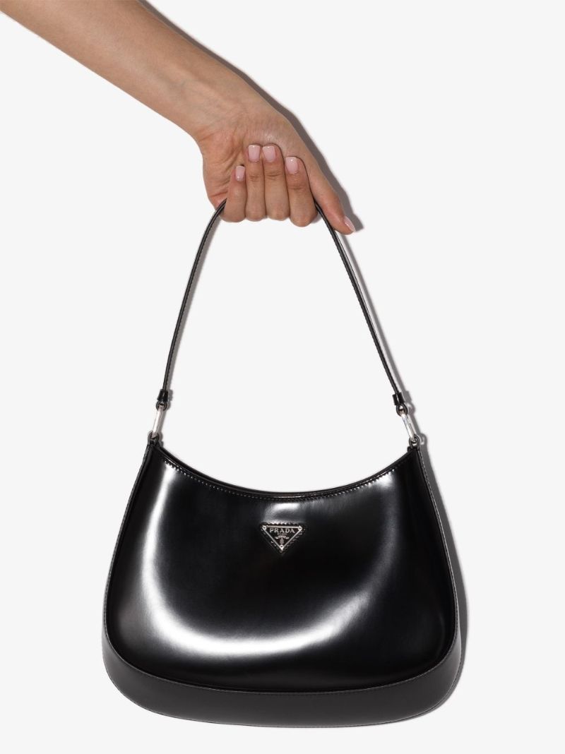 Black Cleo Leather Shoulder Bag