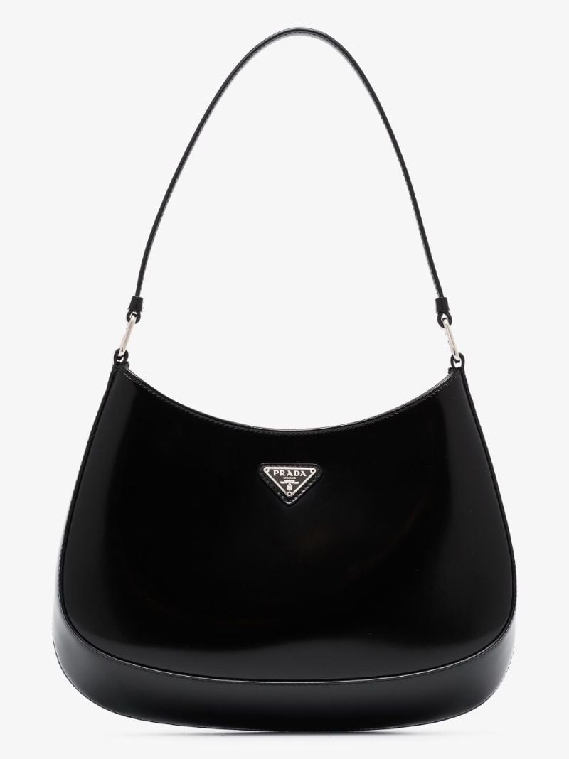 Black Cleo Leather Shoulder Bag