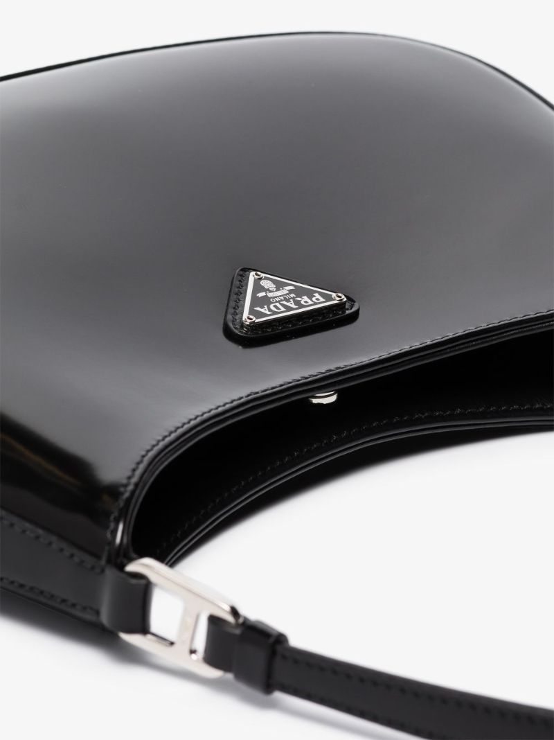 Black Cleo Leather Shoulder Bag