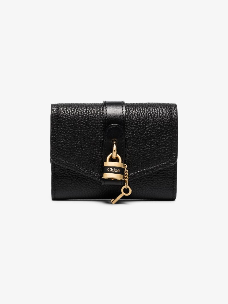 Black Aby Small Leather Wallet