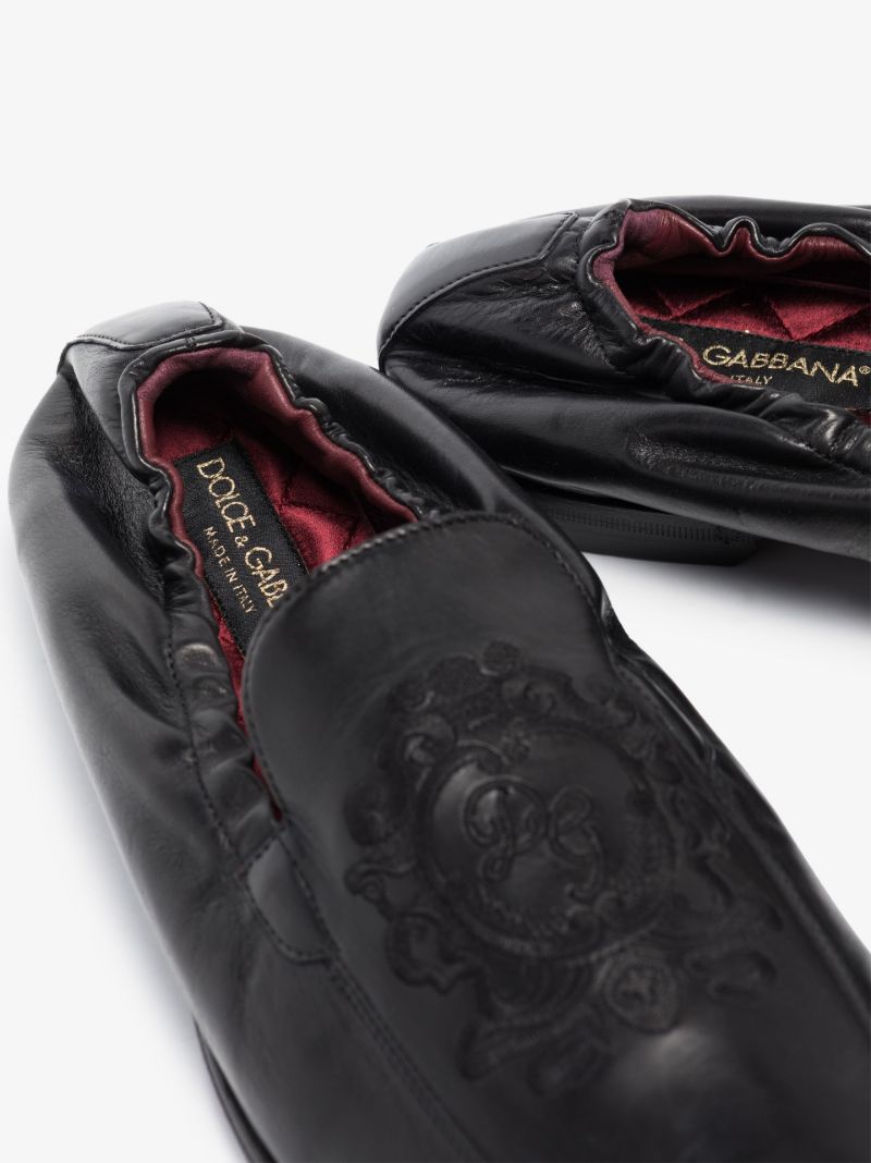 Black Soft Leather Loafers