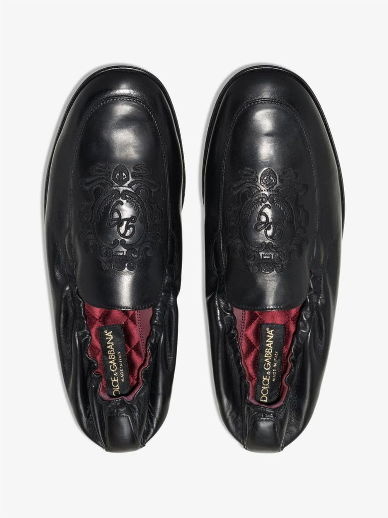 Black Soft Leather Loafers