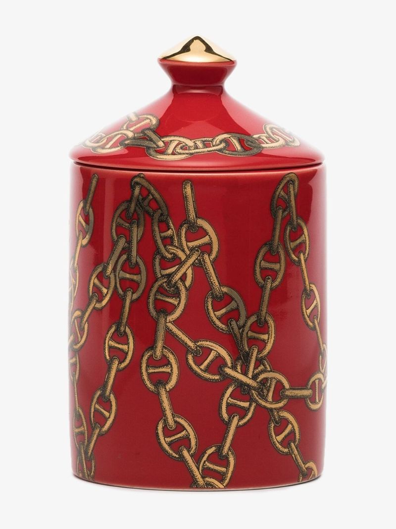 Red and White Otto Catene Candle
