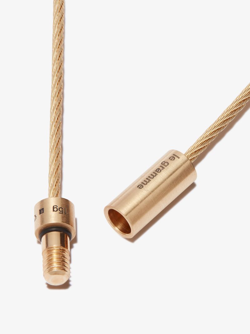 18k Yellow Gold Le 15g Brushed Double Cable Bracelet