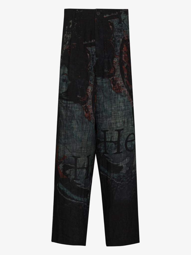 Loose Fit Patchwork Trousers