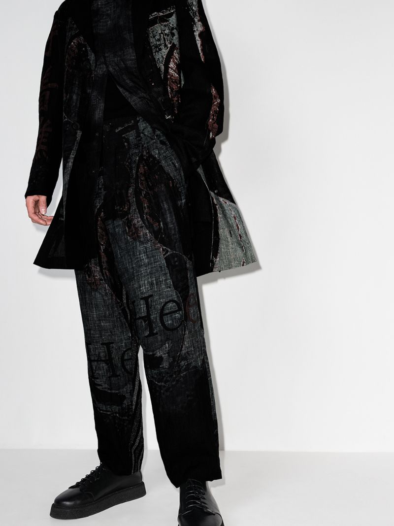 Loose Fit Patchwork Trousers