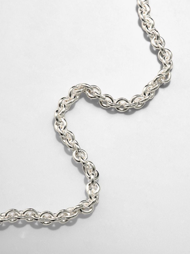 Sterling Silver Le 27g Polished Cable Necklace