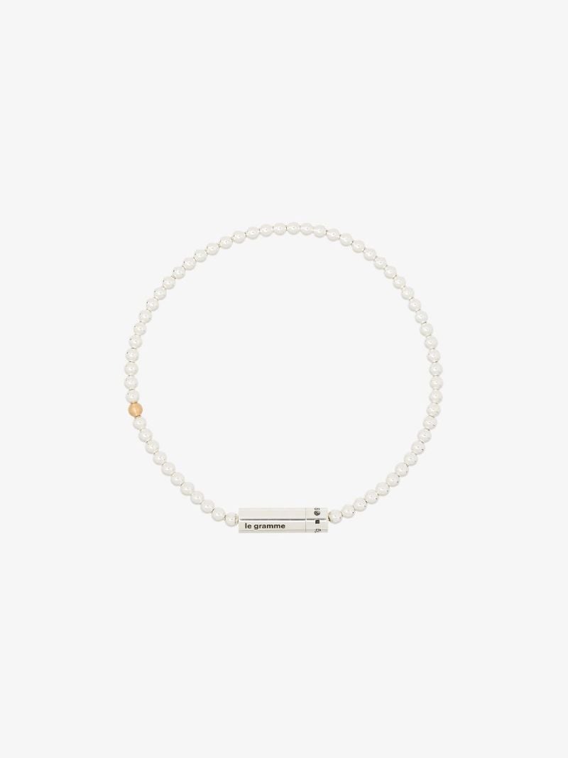 Sterling Silver Le 11g Polished Bead Bracelet