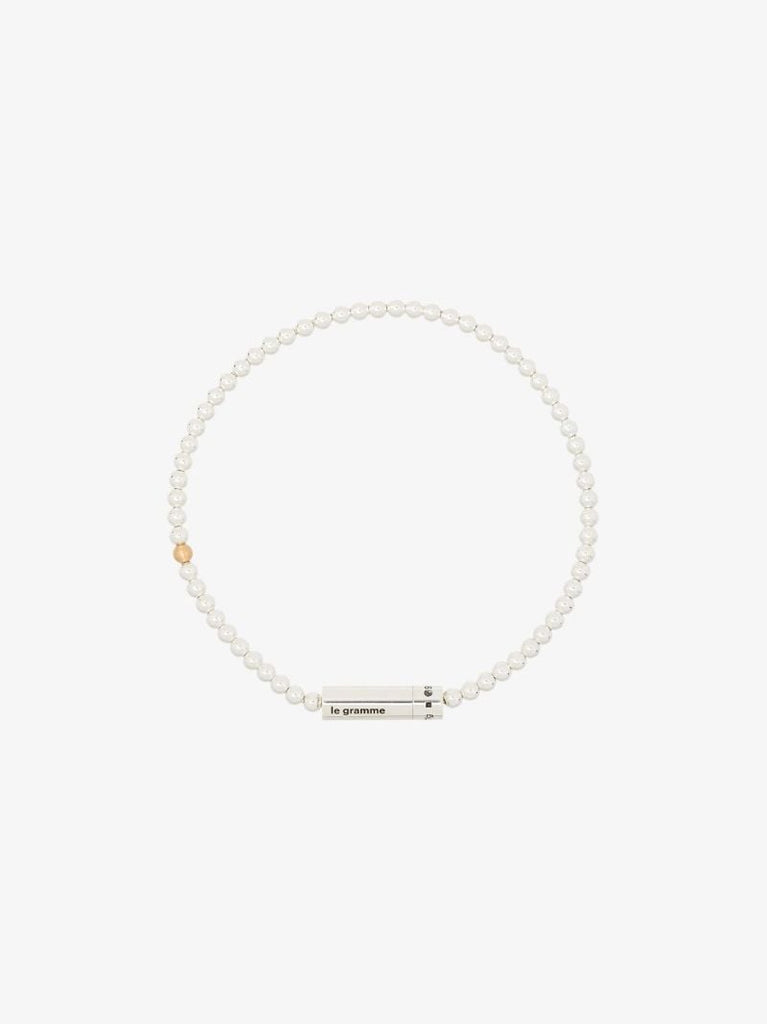 Sterling Silver Le 11g Polished Bead Bracelet