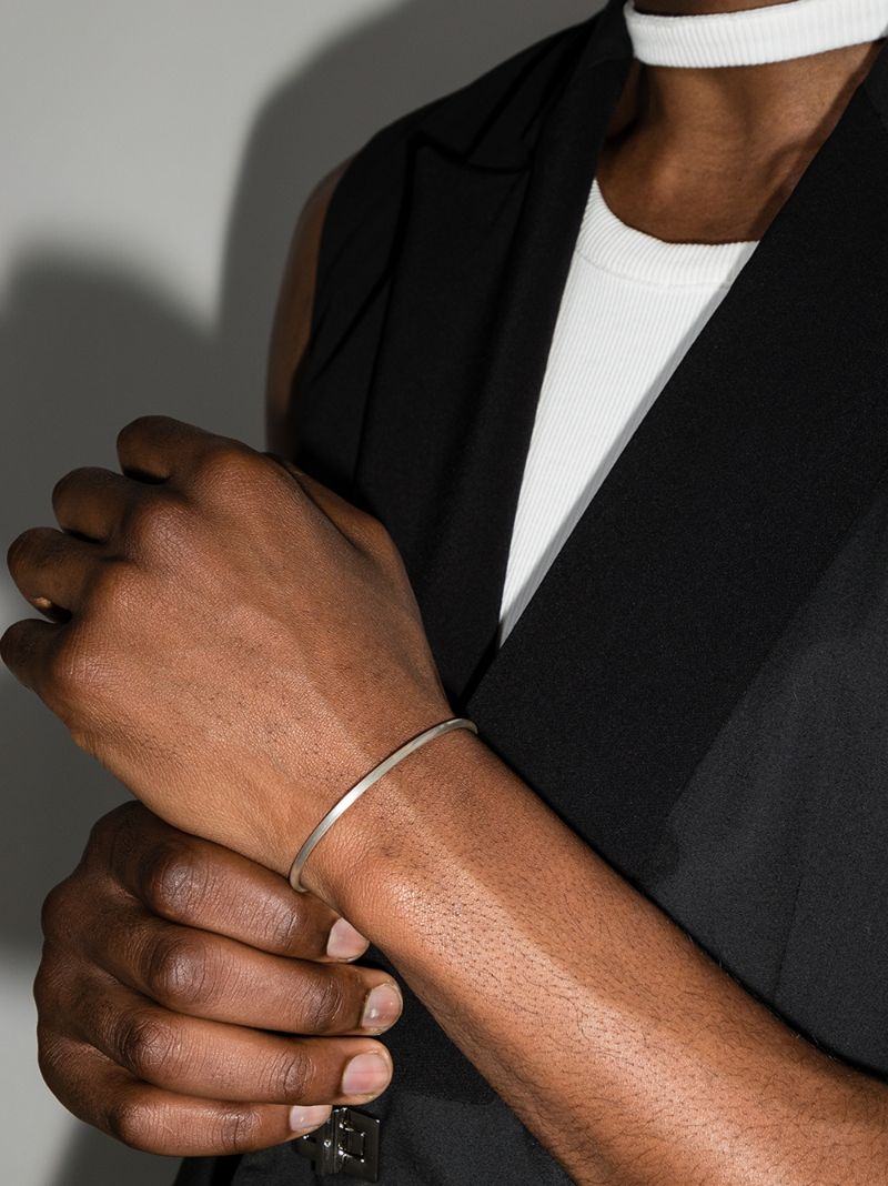 Sterling Silver Le 7g Brushed Bangle Bracelet