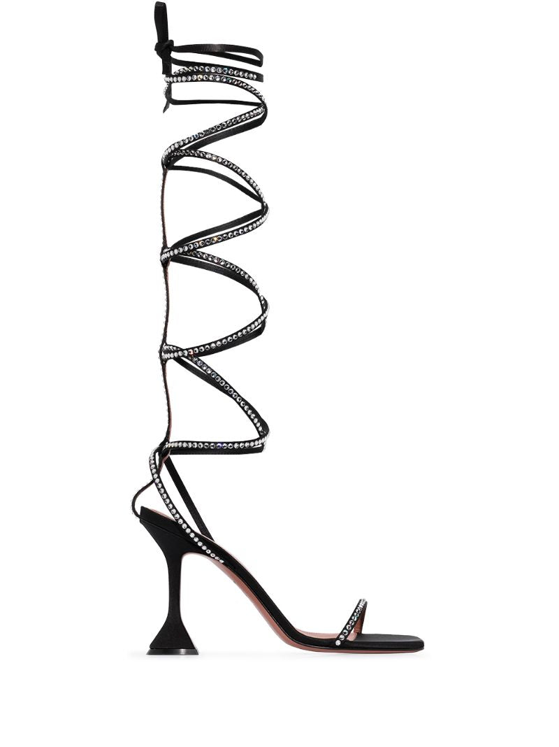 X Awge Black 95 Gladiator Wrap Sandals