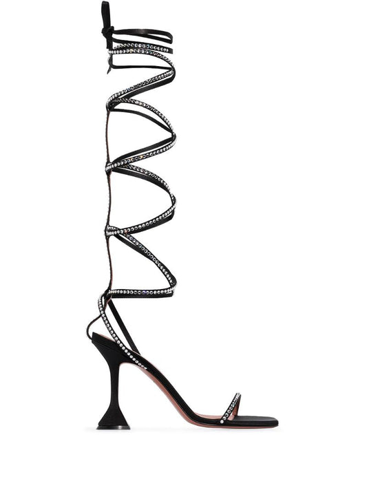 X Awge Black 95 Gladiator Wrap Sandals