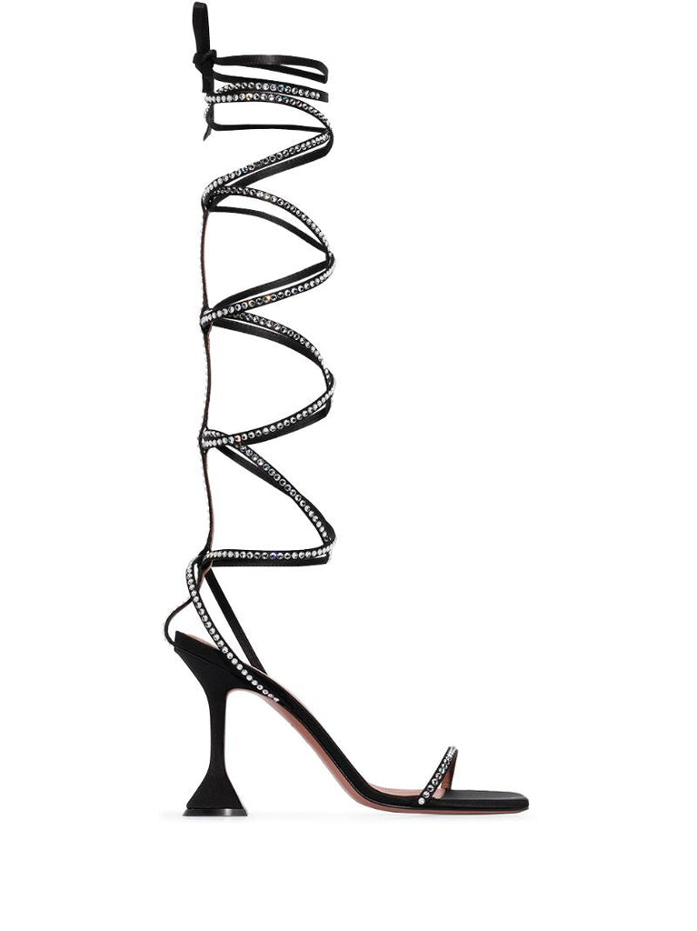 X Awge Black 95 Gladiator Wrap Sandals