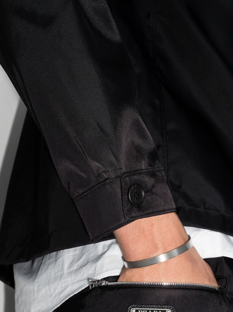 Black Sterling Silver Le 21g Brushed Ribbon Braclet