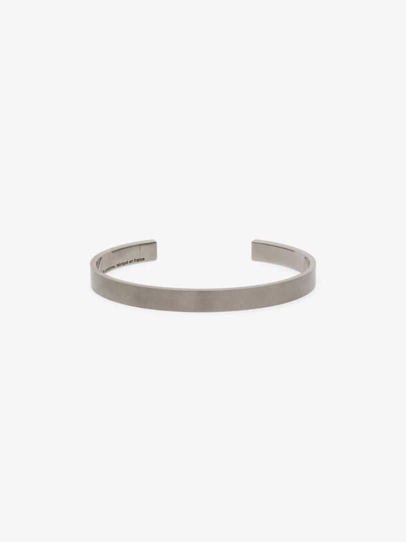 Black Sterling Silver Le 21g Brushed Ribbon Braclet