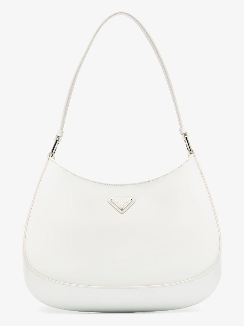 White Cleo Leather Shoulder Bag