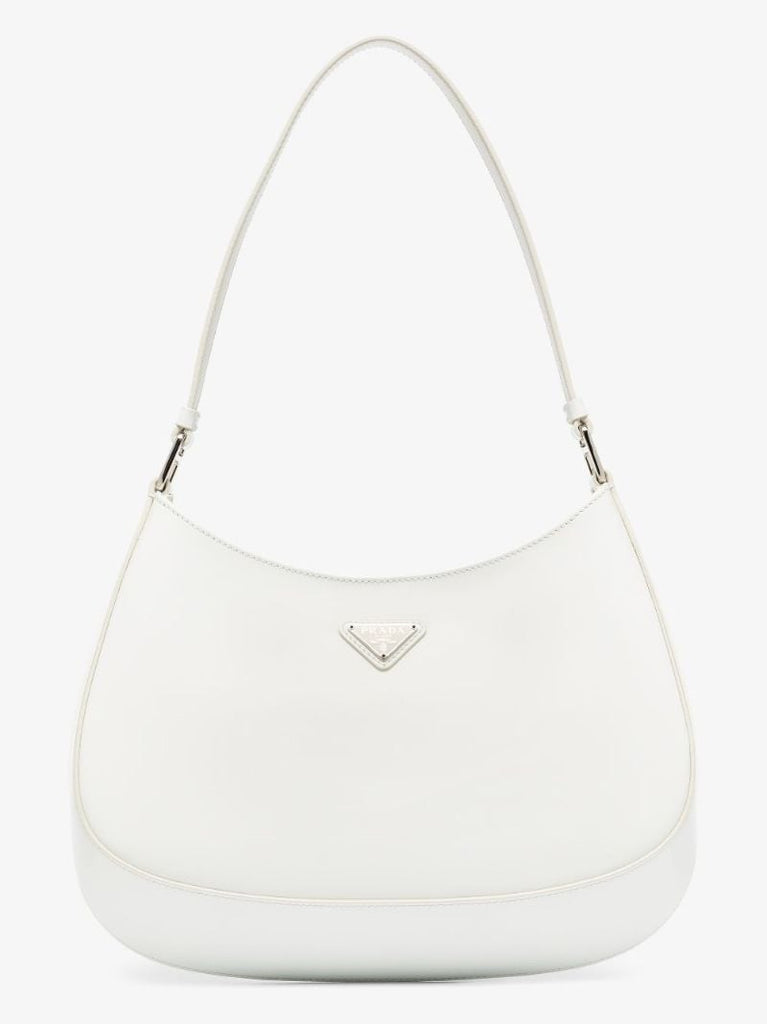 White Cleo Leather Shoulder Bag