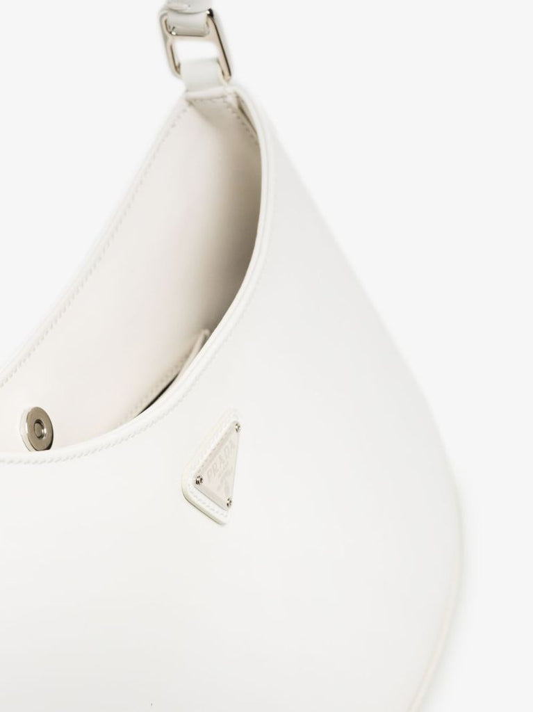White Cleo Leather Shoulder Bag