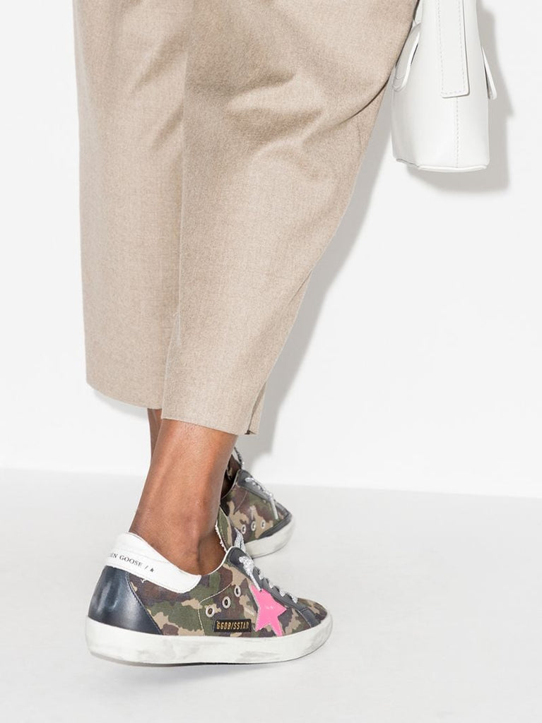Khaki Super-star Camouflage Sneakers