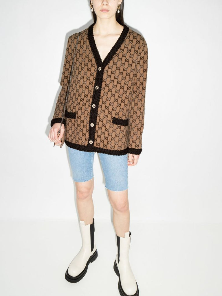 Monogram Wool Cardigan