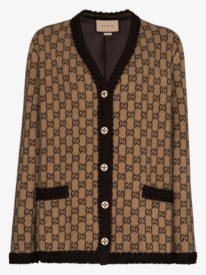 Monogram Wool Cardigan