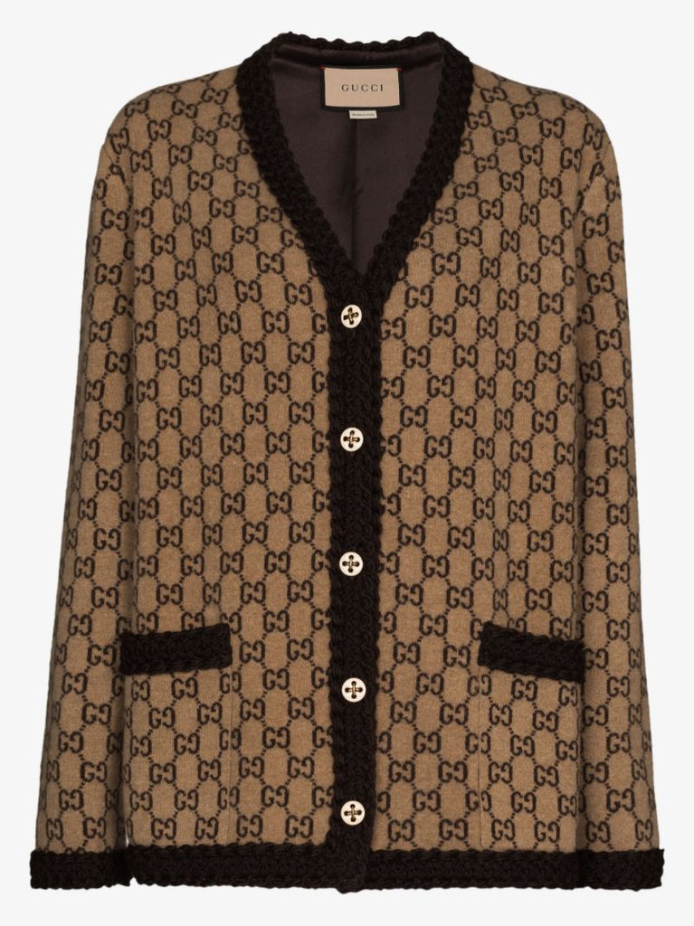 Monogram Wool Cardigan