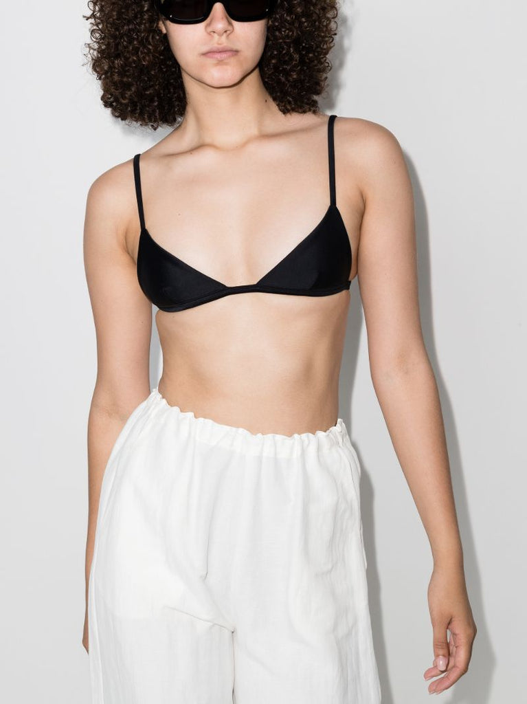 Black Petite Triangle Bikini Top