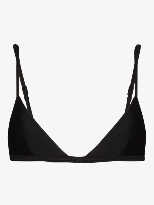 Black Petite Triangle Bikini Top