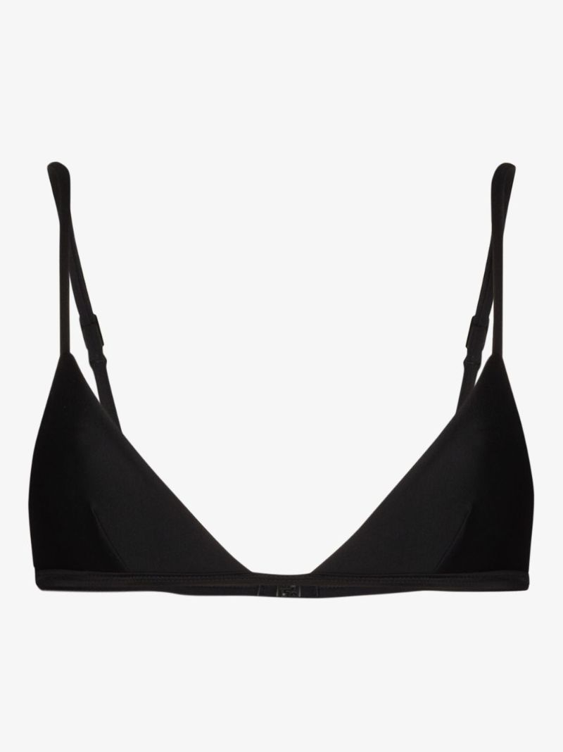 Black Petite Triangle Bikini Top