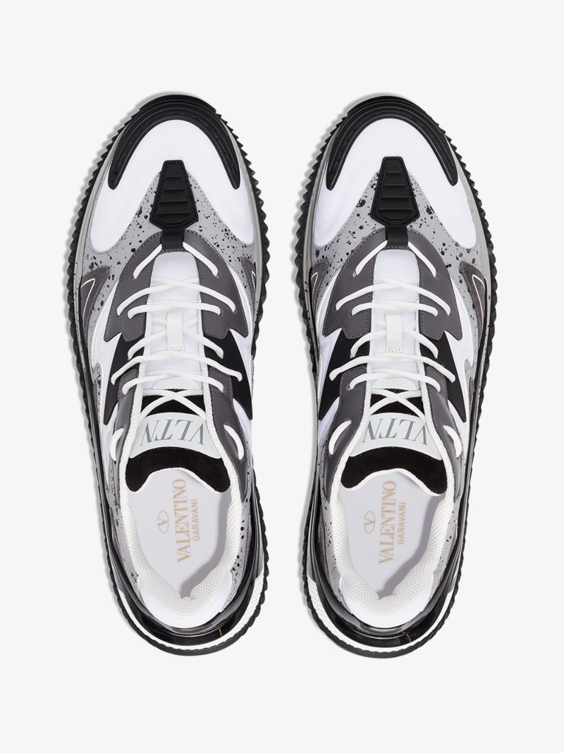 White and Grey Wade Runner Sneakers