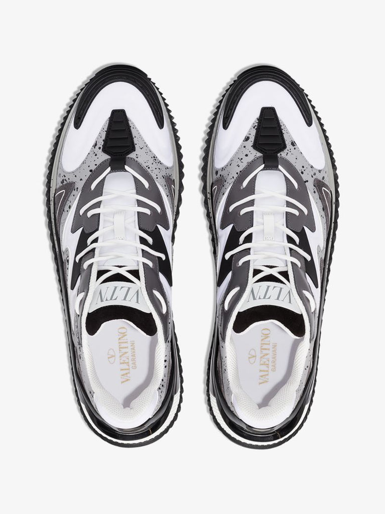 White and Grey Wade Runner Sneakers