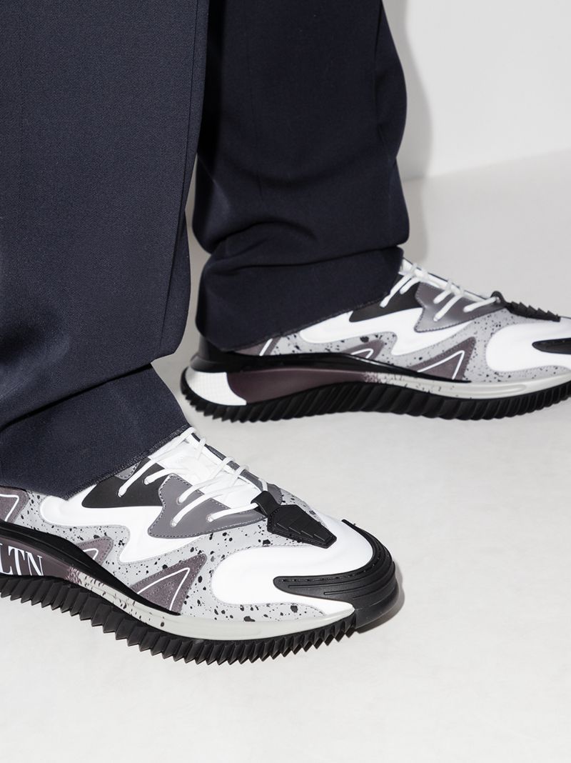 White and Grey Wade Runner Sneakers