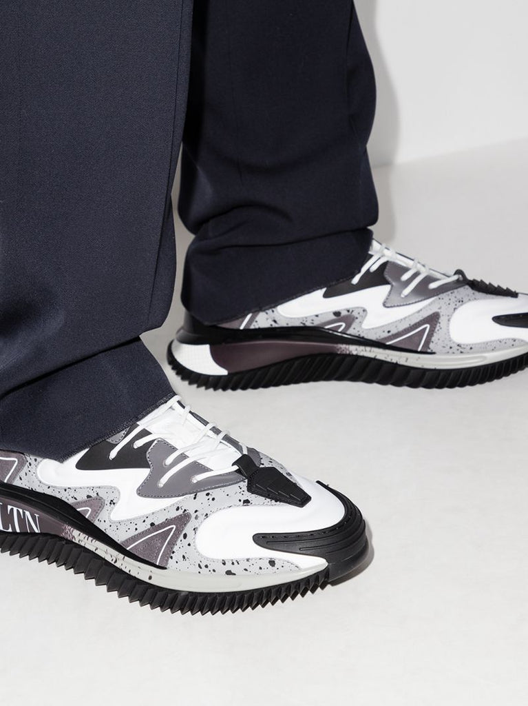 White and Grey Wade Runner Sneakers