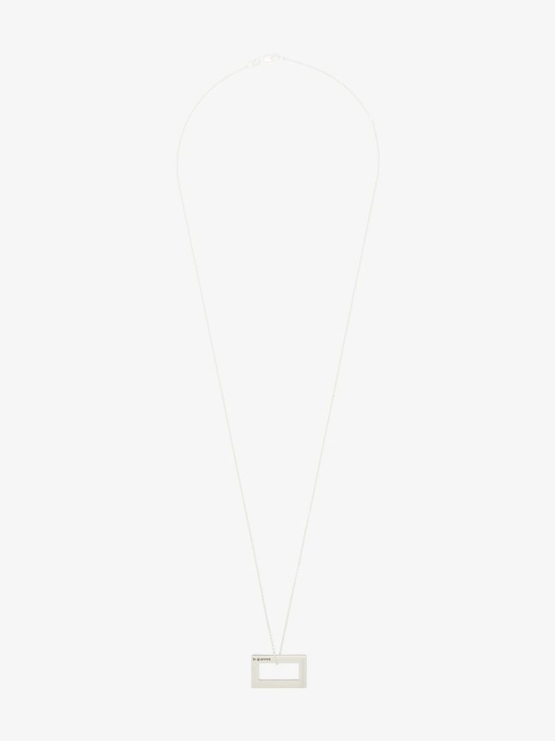 Le 3.4g Polished Rectangle Necklace