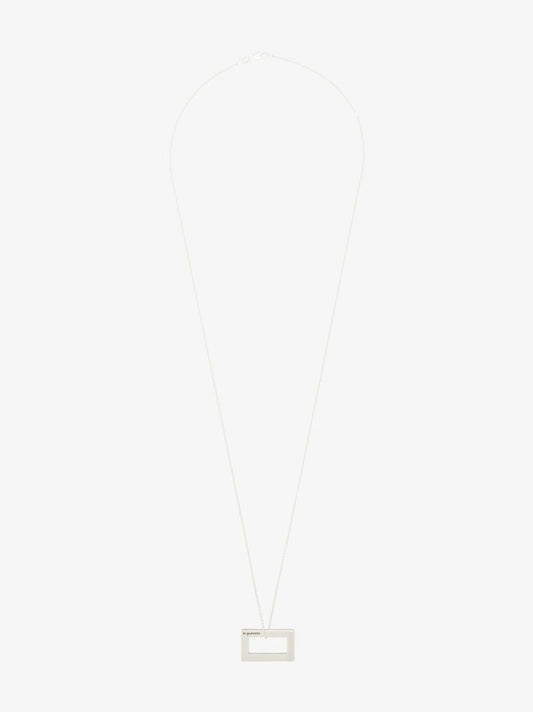 Le 3.4g Polished Rectangle Necklace