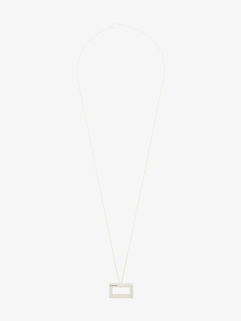 Le 3.4g Polished Rectangle Necklace