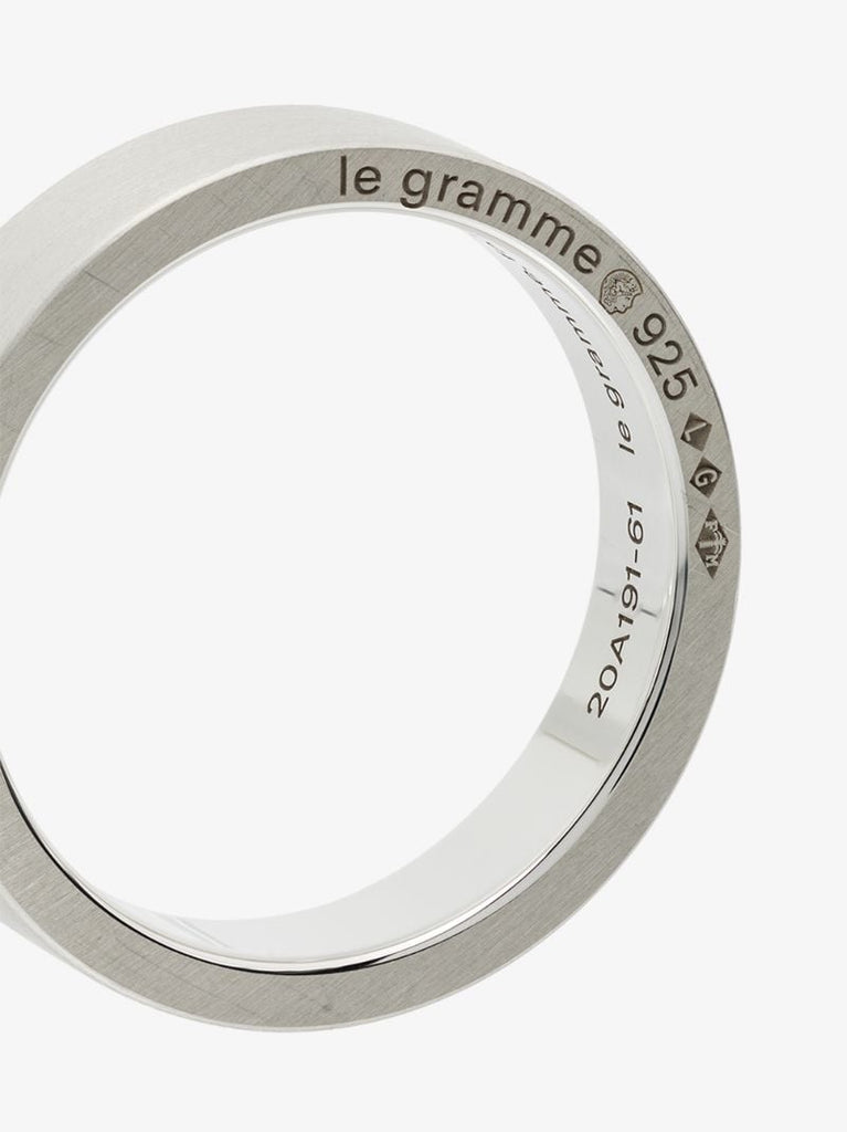 Sterling Silver La 7g Brushed Ribbon Ring