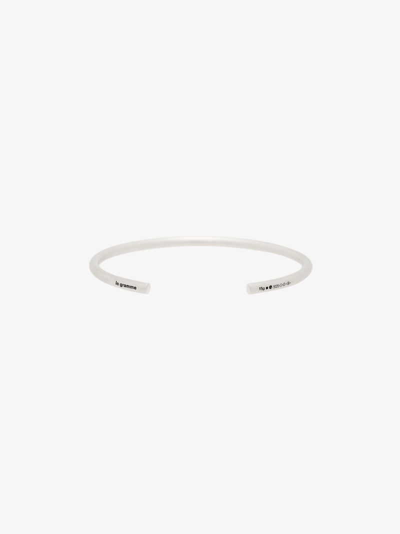 Sterling Silver Le 15g Brushed Bangle Bracelet