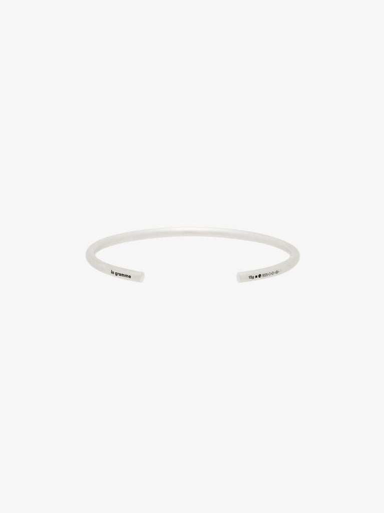 Sterling Silver Le 15g Brushed Bangle Bracelet
