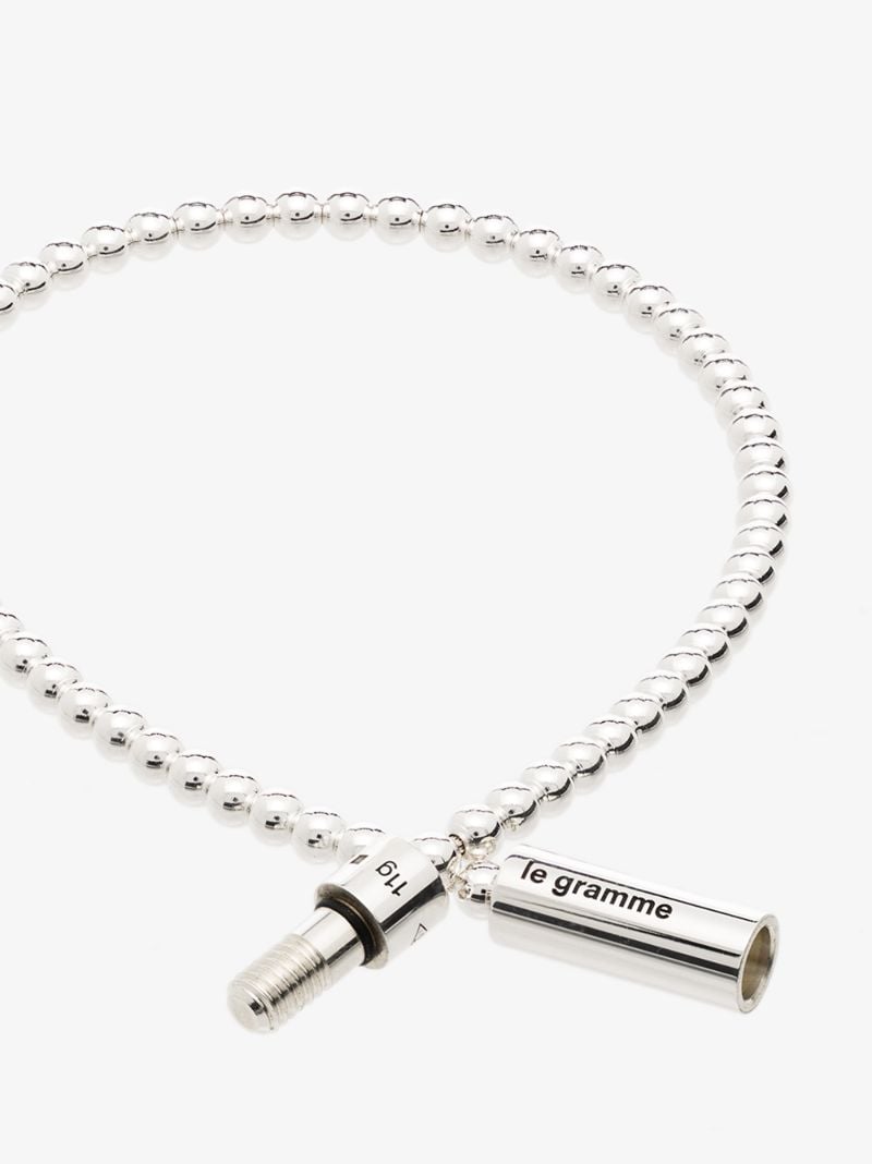 Sterling Silver Le 11g Polished Bead Bracelet