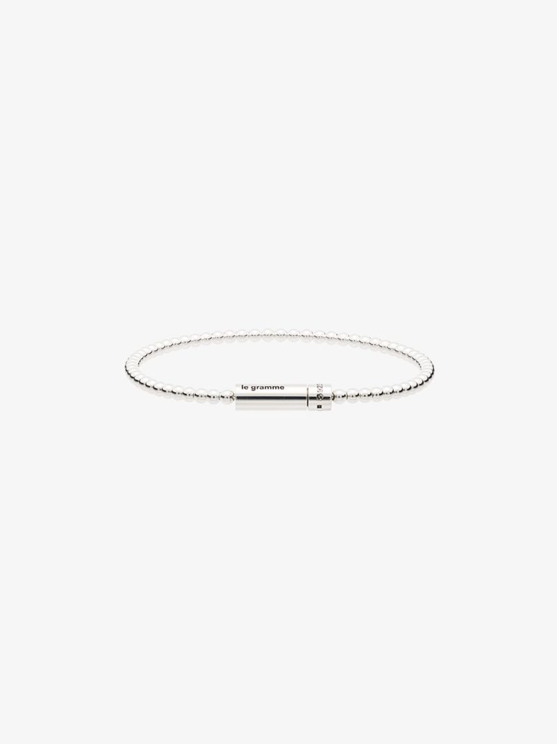 Sterling Silver Le 11g Polished Bead Bracelet