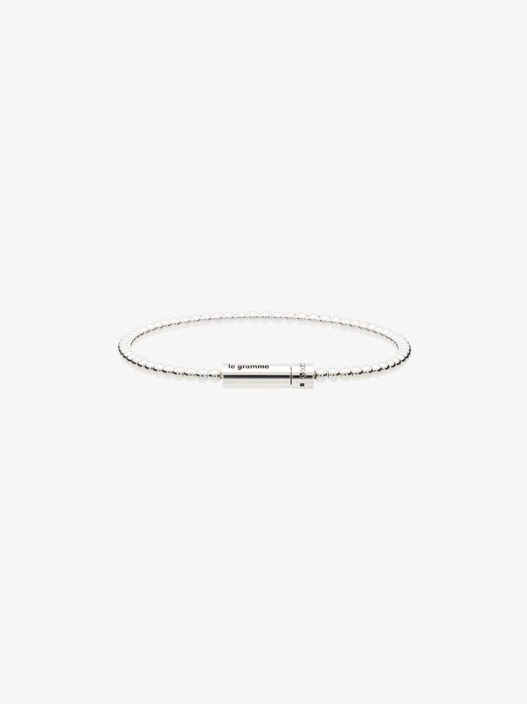 Sterling Silver Le 11g Polished Bead Bracelet