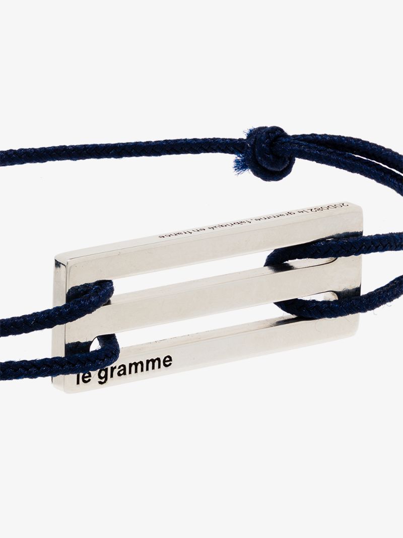 Sterling Silver Le 2.5g Punched Cord Bracelet