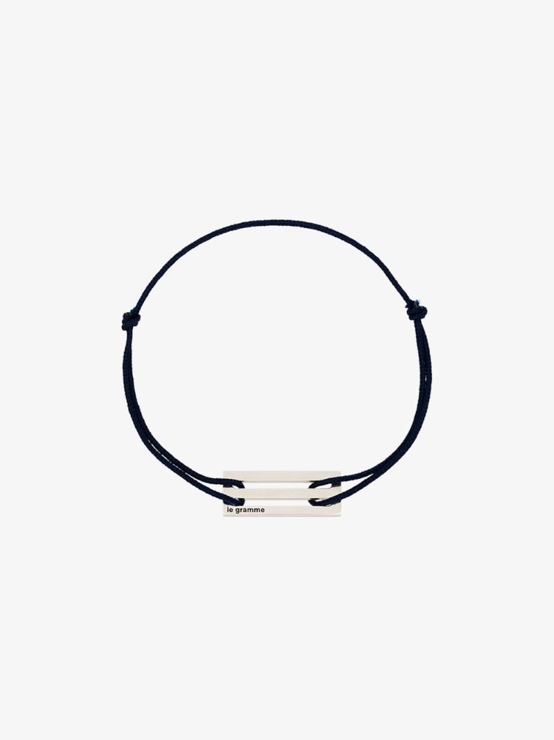 Sterling Silver Le 2.5g Punched Cord Bracelet