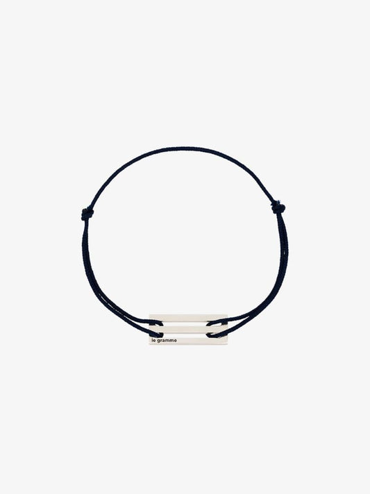 Sterling Silver Le 2.5g Punched Cord Bracelet